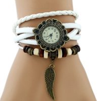 Годинник-браслет з підвіскою Крило білі