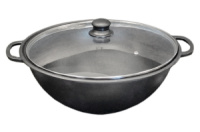 Казан чугунный Мy-dishes 340мм x 8л татарский (7.0кг) со стеклянной крышкой (Т405С3)