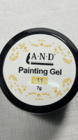 Краска для розпису на нігтях AND без липкого шару, #11, жовтий. 7гр.