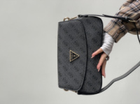 Сумка жіноча Guess Noelle багет сірий