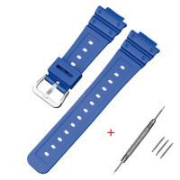 Ремінець для Casio G-Shock GA-2100/2110 Blue SI синій полімерний 20.2 см