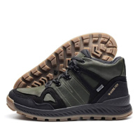 Зимові шкіряні черевики Ecco олива