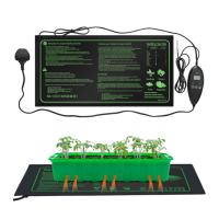 Теплый коврик для рассады с термостатом и регулировкой температуры, влагозащита, 53x93см 80Вт