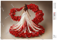 Схема під вишивку Леді троянд