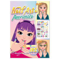 Детская книжка с наклейками студия красоты «Nail art accesories» РМ-76-04