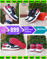 Nike Air Jordan 1 Low UNC 23 Белые с чёрным и красным