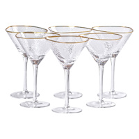 Набір келихів для мартіні Triangle 6 штук по 200 мл, прозорий