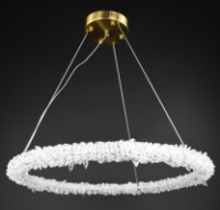Люстра подвесная хрустальная LED 28137 Латунь 25-170х64х64 см.