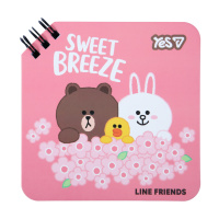 Блокнот YES Line Friends Flowers 152191 80 листов