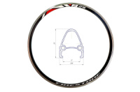 Обід 26« Алюмiнiй 32H 14G подвійний протиударний з проточкою VLT HLQC-04 чорний