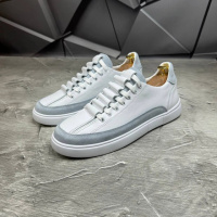 Кеды Кожаные мужские белые SHADOW White! Кроссовки мужские Натуральная КОЖА!