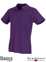 Футболка-поло мужская фиолетовая оптом (под нанесение логотипа)