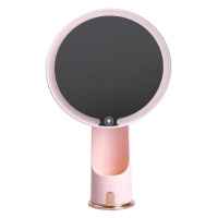 Зеркало скосметическое 18.5х10х29 см с подсветкой Розовое HP-10-1AP