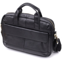 Портфель для мужчин из натуральной кожи Vintage 23041 Черный