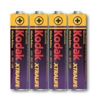 Батарейка щелочная KODAK XTRALIFE LR03, ААА, 4шт в shrink, цена за shrink