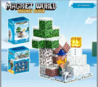 Магнітний Конструктор Майнкрафт Великий Сніговик Набір зі Сніговою Атмосферою (46 деталей)