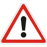 Дорожный знак 1.39 - Аварийно опасный участок. Предупреждающие знаки. ДСТУ 4100:2002-2014