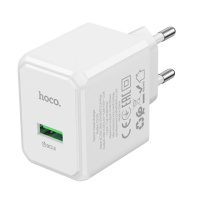 Мережевий зарядний пристрій HOCO CS12A Ocean single port QC3.0 charger White (6942007603690)