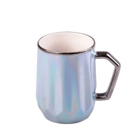 Чашка фарфоровая Glaze 450мл в зеркальной глазури чашки для кофе Голубой HPCYM0885BL