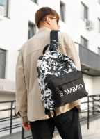 Чоловічий рюкзак високої якості українського виробництва- зручний тканевий з принтом «split»