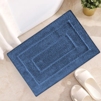 Коврик для ванной комнаты и душа коврик для ног в душевую,микрофибра, атискользящий размер 40х60 см, синий