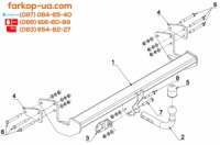 Тягово-сцепное устройство (фаркоп) Mercedes V-Class (W447) (2014-...)