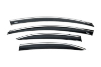 Ветровики с хромированным молдингом (4 шт, Niken) для Honda Civic Sedan VIII 2006-2011 гг
