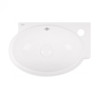 Раковина Qtap Leo 420x280x150 White з донним клапаном QT11115011RW