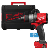 Дриль-шуруповерт акумуляторний безщітковий MILWAUKEE, M18 ONEDD3-0X, 158Нм (каркас, кліпса для ременя, бічна рукоять, HD кейс)