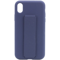 Чохол Silicone Case Hand Holder для Apple iPhone XS Max (Темно-синій / Midnight blue) - купити в SmartEra.ua