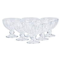 Креманка на ножке стеклянная прозрачная 250 (мл) набор креманок 6 штук для салатов, десертов, желе HP520