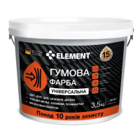Гумова універсальна фарба Element база А графіт 3,5 кг