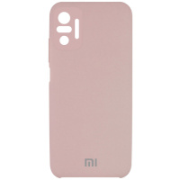 Чохол Silicone Cover Full Camera (AAA) для Xiaomi Redmi Note 10 Pro / 10 Pro Max (рожевий / Pink Sand) - купити в SmartEra.ua