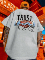 Футболка сіра з ДТФ принтом | 57-174