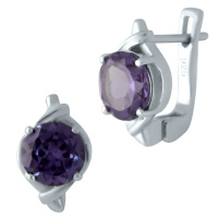 Серебряные серьги CatalogSilver с александритом 4.213ct (1961957)