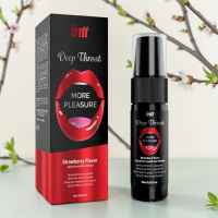 Спрей для глибокого минета Intt Deep Throat Oral Spray Strawberry для оральних ласощ полуничний ароматизатор 12 мл