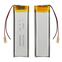 Аккумулятор 522068 универсальный с контроллером, 5,5 х 20 х 65 мм (800 mAh)/ для TWS наушников, GPS, Bluetooth колонок