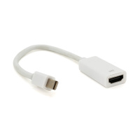 Конвертер mini Display Port (папа) на HDMI(мама) 10cm, White, 4K/2K, Пакет