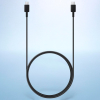 Кабель USB Type-C to Type-C 1 м, 5A, чёрный — шнур для быстрой зарядки и передачи данных (ST)