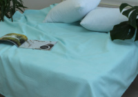 Простирадло-покривало піке 200х235 см. Клітина ментол