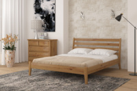 Двуспальная кровать Mebigrand Челси Орех светлый 140х200 см (DMBG-1974)