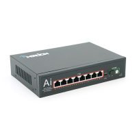 POE коммутатор Merlion 8 POE 10/100  + 1Single Fiber Tx1310nm 20km + встроенный блок питания 52V 2.3A