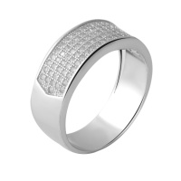 Серебряное кольцо CatalogSilver с фианитами, вес изделия 4,12 гр (2049562) 17.5 размер