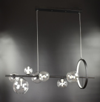 Люстра подвесная на 7 лампочек 26417 Черный 30-80х30х90 см.