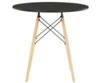 Стіл Тауер Вуд круглий д. 80 см чорний