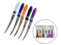 Нож для томатов 22см с зубчатым лезвием 12шт на листе асорти (SF-1-2056)