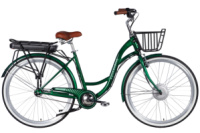 Велосипед з електроприводом 28« ST Dorozhnik eAQUAMARINE BH рама-19» 36B 13А*г 500Вт зелений YS 902 з кошиком 2026