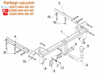 Тягово-сцепное устройство (фаркоп) Opel Zafira Tourer C (2012-2019)