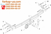 Тягово-сцепное устройство (фаркоп) Hyundai i10 (2008-2013)