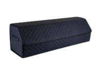 Сумка-органайзер у багажник EVAtech ECO XXL 30x30x100 см чорна з синьою ниткою EHECEWBLBB